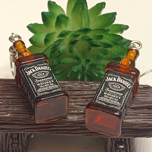 Whiskey Earring, Liquor Earring, Alcohol Earring, Silly Earring, Gift, Novelty - Picture 2 of 4